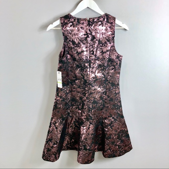 Laundry Pink Metallic Brocade Dress Size 4 - Picture 7 of 8